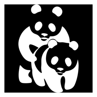Naughty Panda Decal (White)